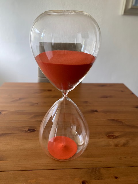 4 Vier Stunden Sanduhr Tolle Sanduhr 4h mit rotem Sand