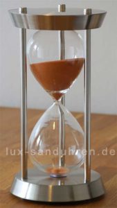 SSSSanduhr eigener Sand 50 minuten. Kundenmeinung: sehr schön.